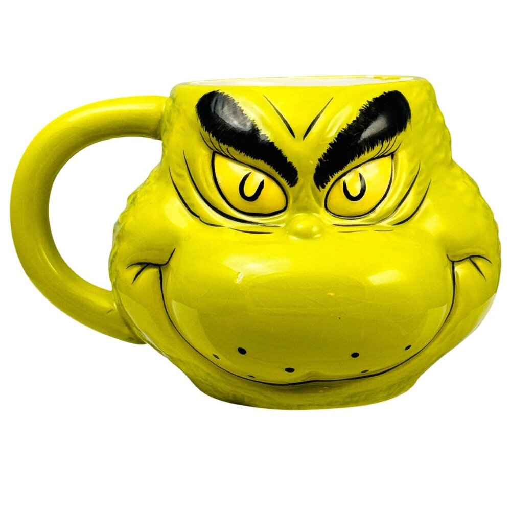 Dr. Seuss Enterprises Grinch Ceramic Coffee Mug 16 Oz Yellow 2020